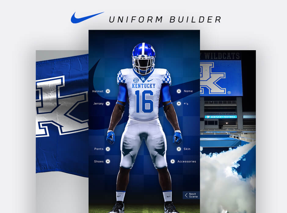 University of Kentucky Nike Interactive Uniform Builder