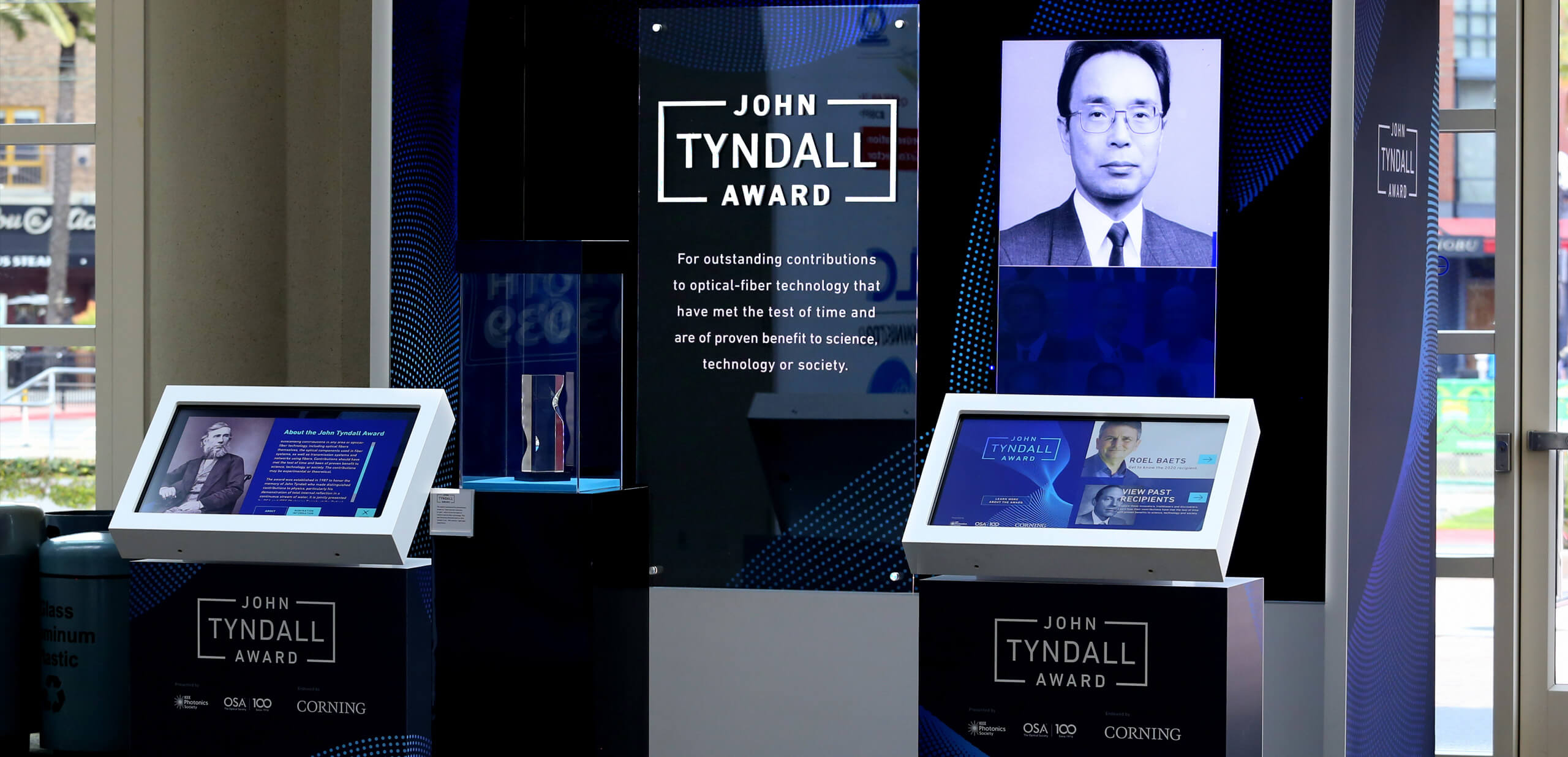 John Tyndall Award Tradeshow booth